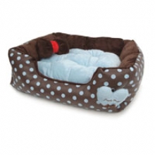 Perky polkadot pet bed (blauw)